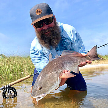 Red Fish Fly Fishing Fly Rod Holding